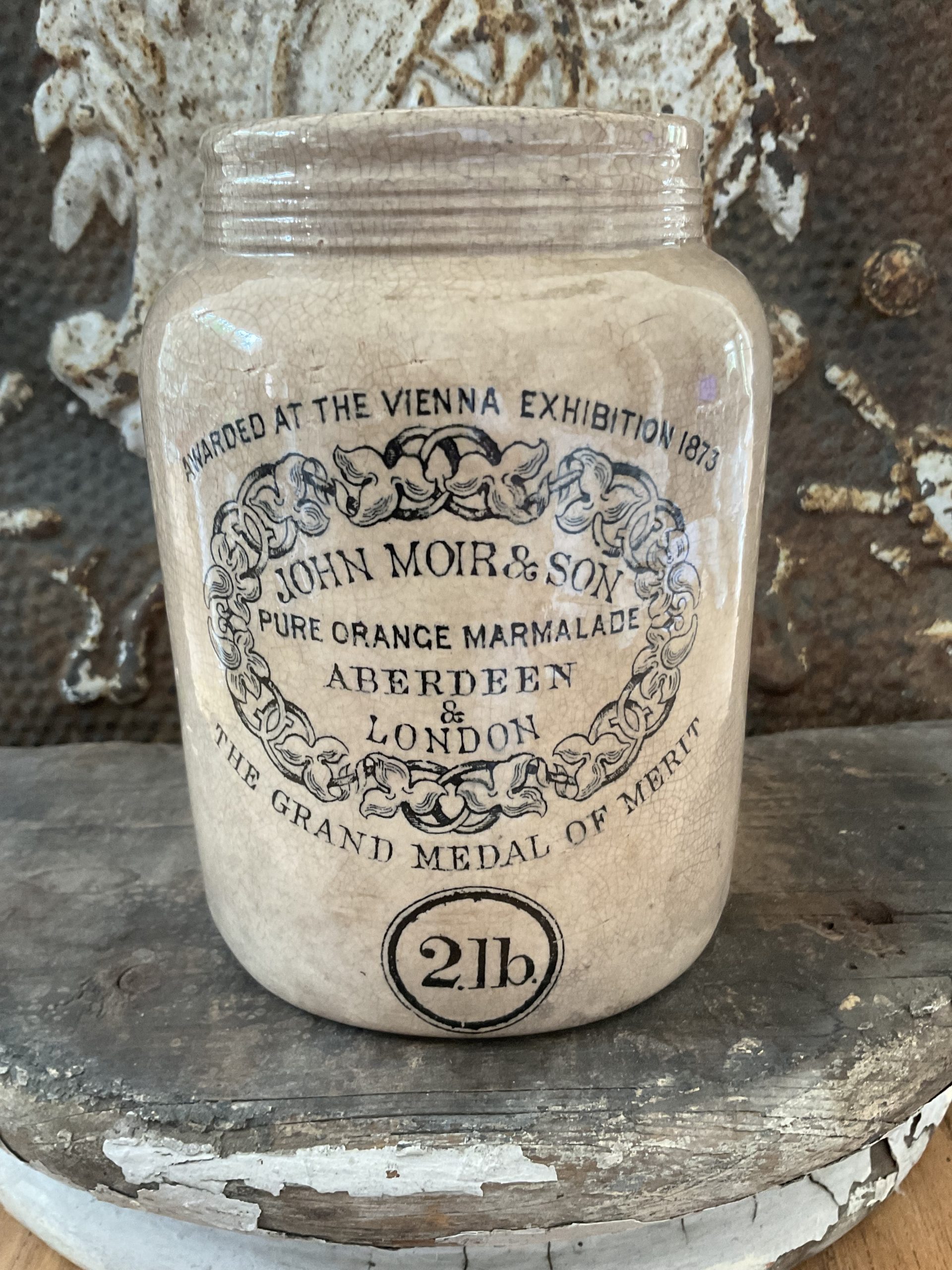 JOHN MOIR & SON オレンジマーマレード瓶 Extremely Rare Early John Moir Son – 2 lb. – Pure Orange