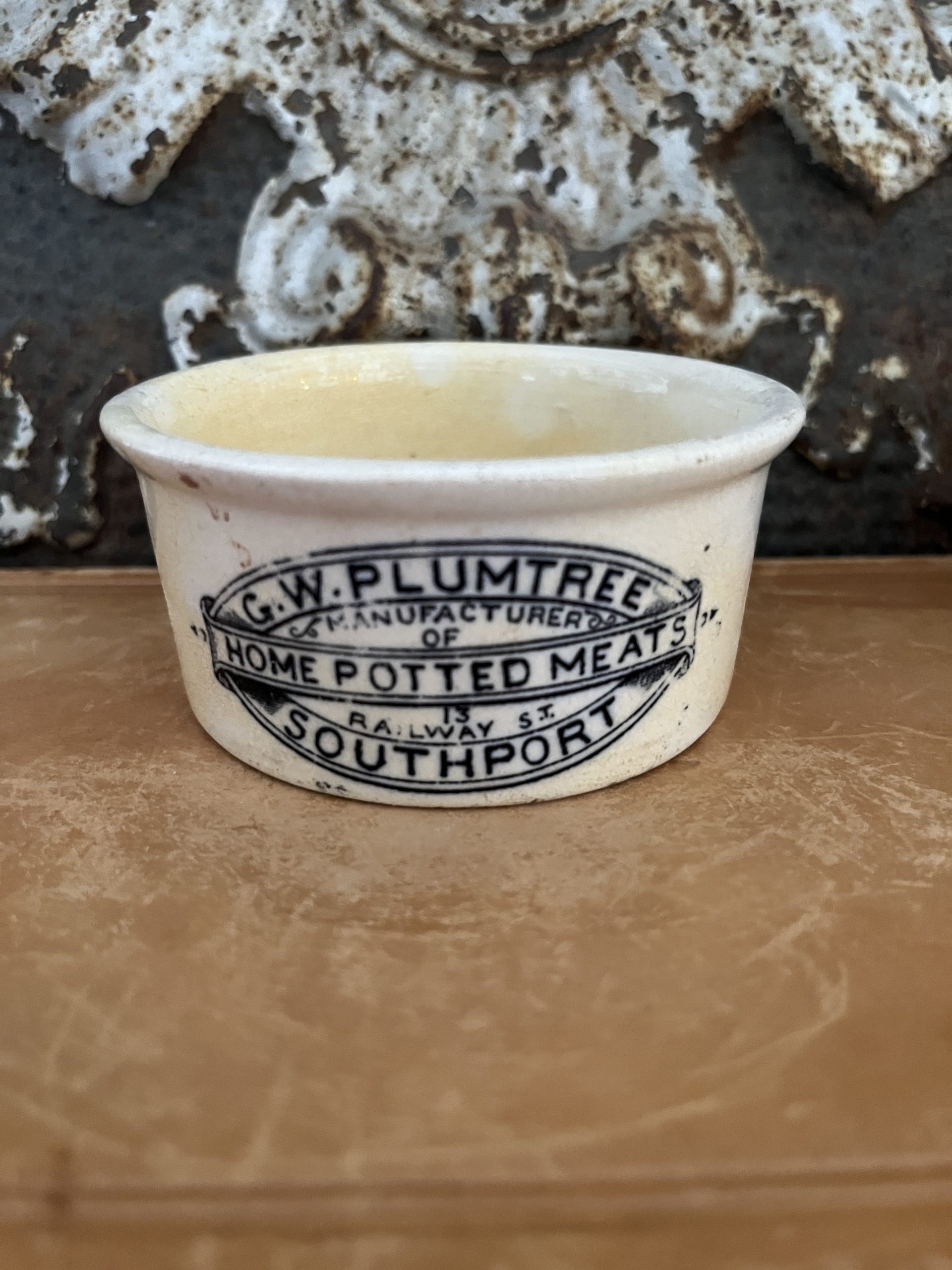 G. W. Plumtree Home Potted Meats – Rarer Address 13 Railway Street