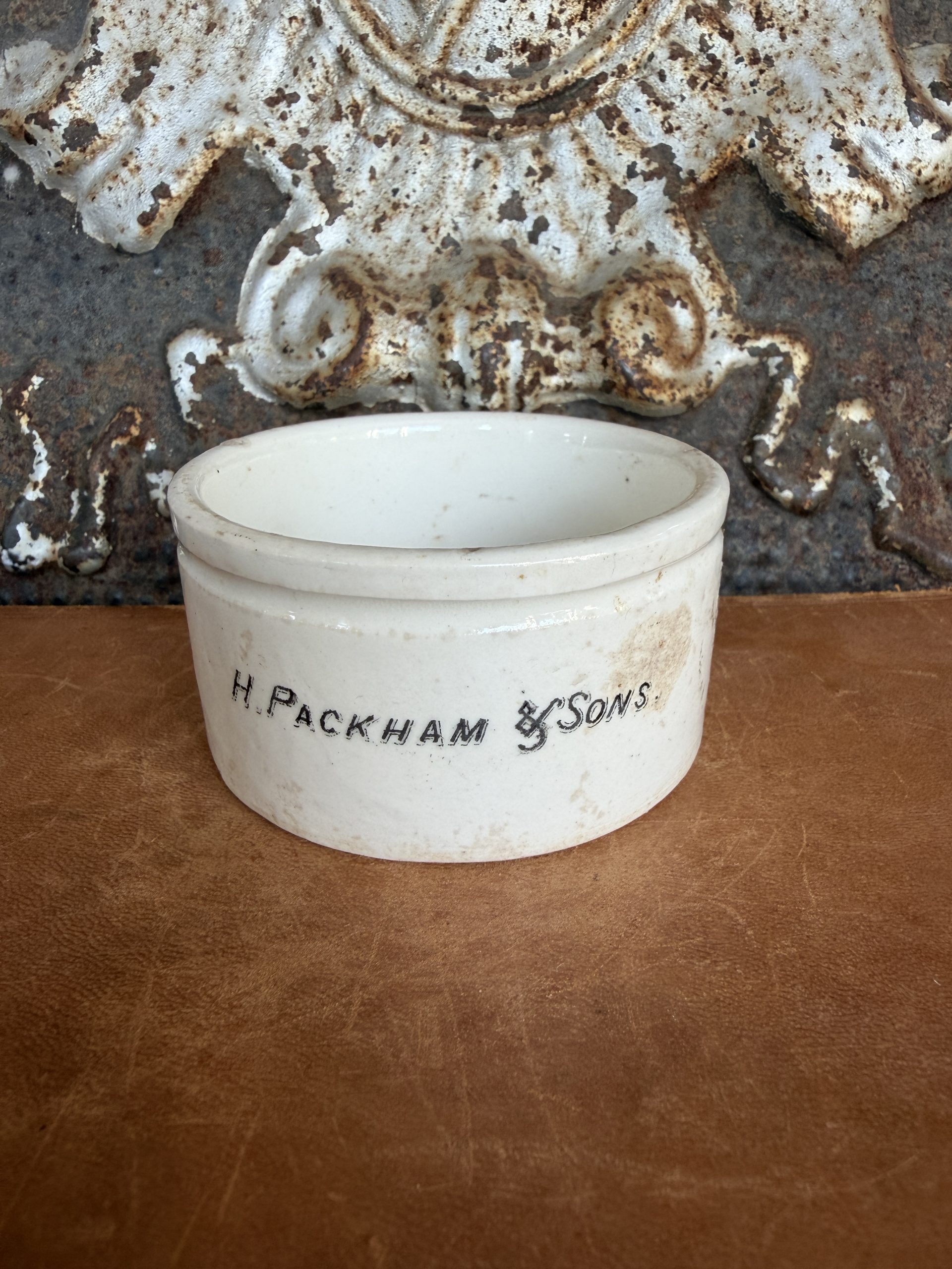 Antique Atkinson's Rose Cold Cream Pot – English Advertising